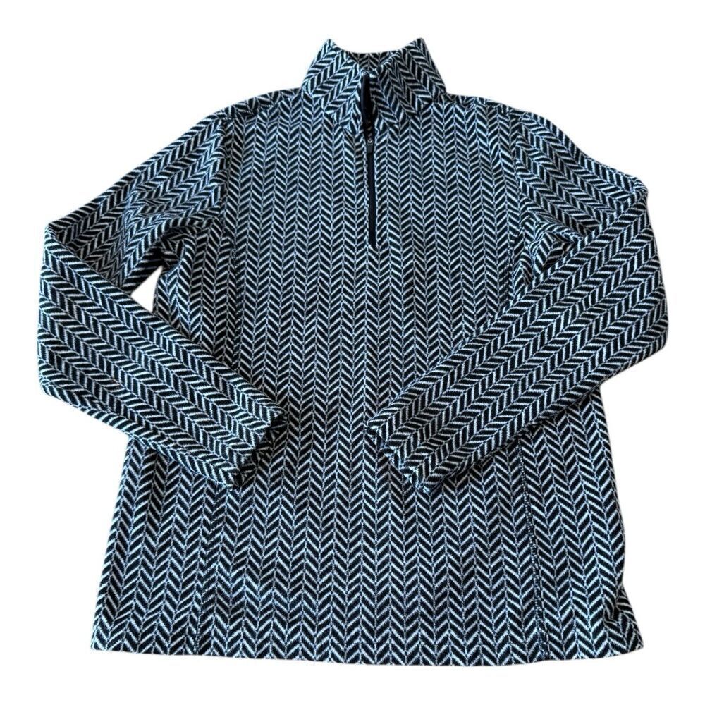 Lands End pullover Sz S outerwear quarter zip long sleeve boxy essential layer